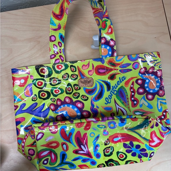 Consuela Neon Lime Floral & Paisley Tote - Picture 3 of 5